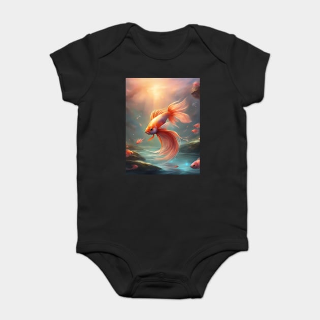 Blue Moon n Fish Baby Bodysuit by animegirlnft